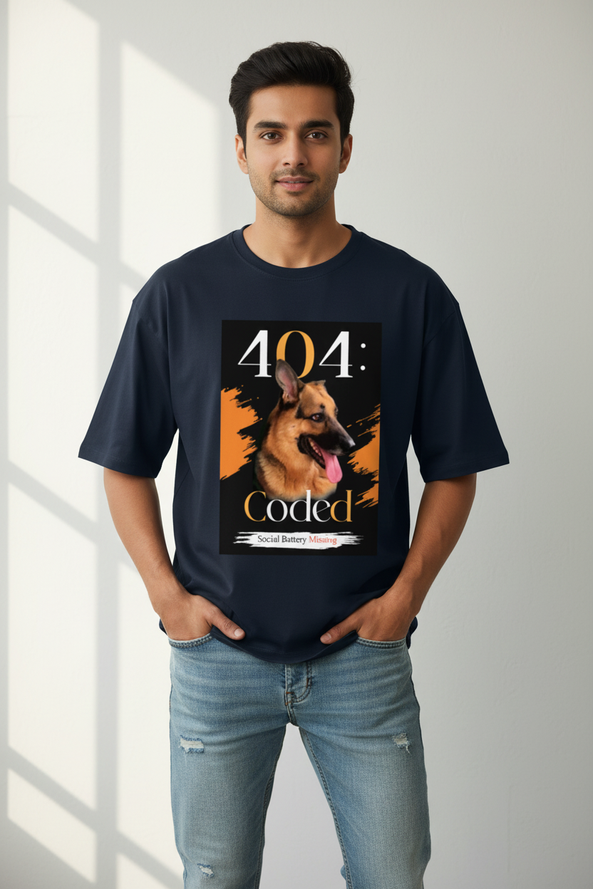 404 Coded  - Unisex OS Tee = Dark Colors