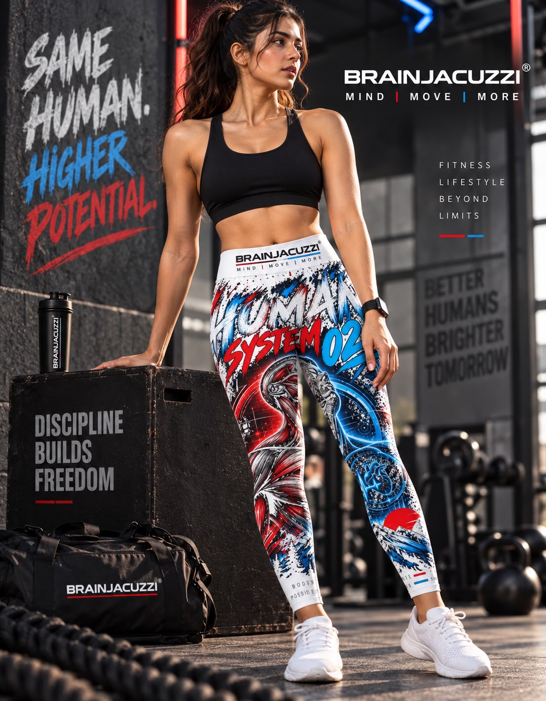 HUMAN SYS BLUE - Workout Leggings