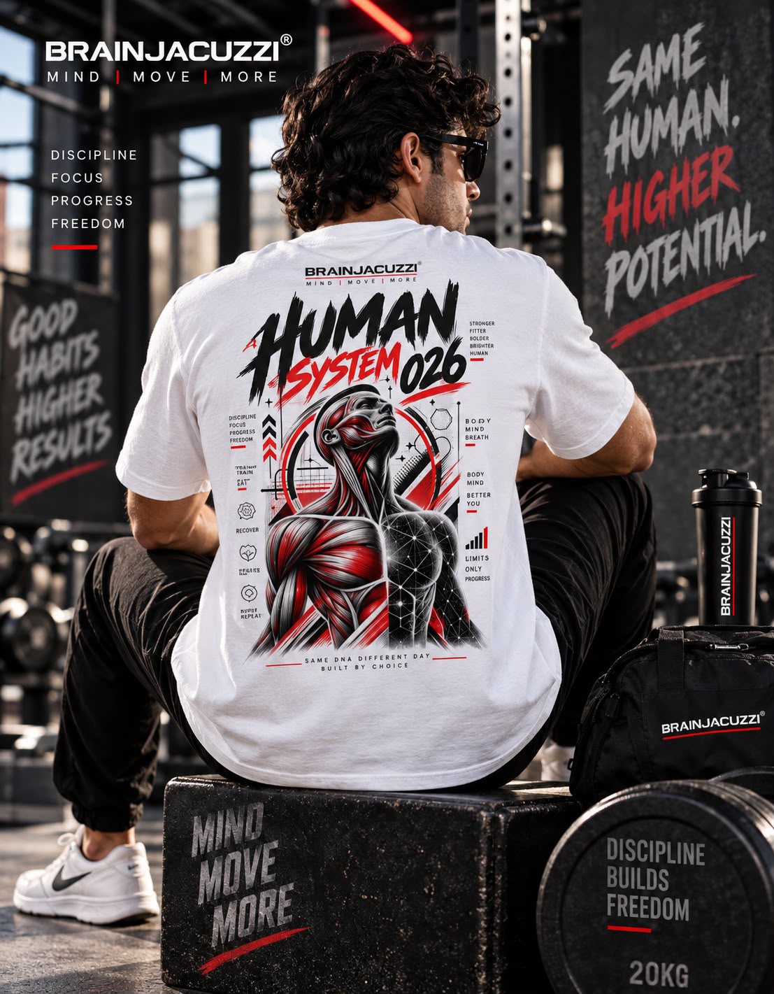HUMAN SYS 026 - Unisex DryFit Workout  Tee